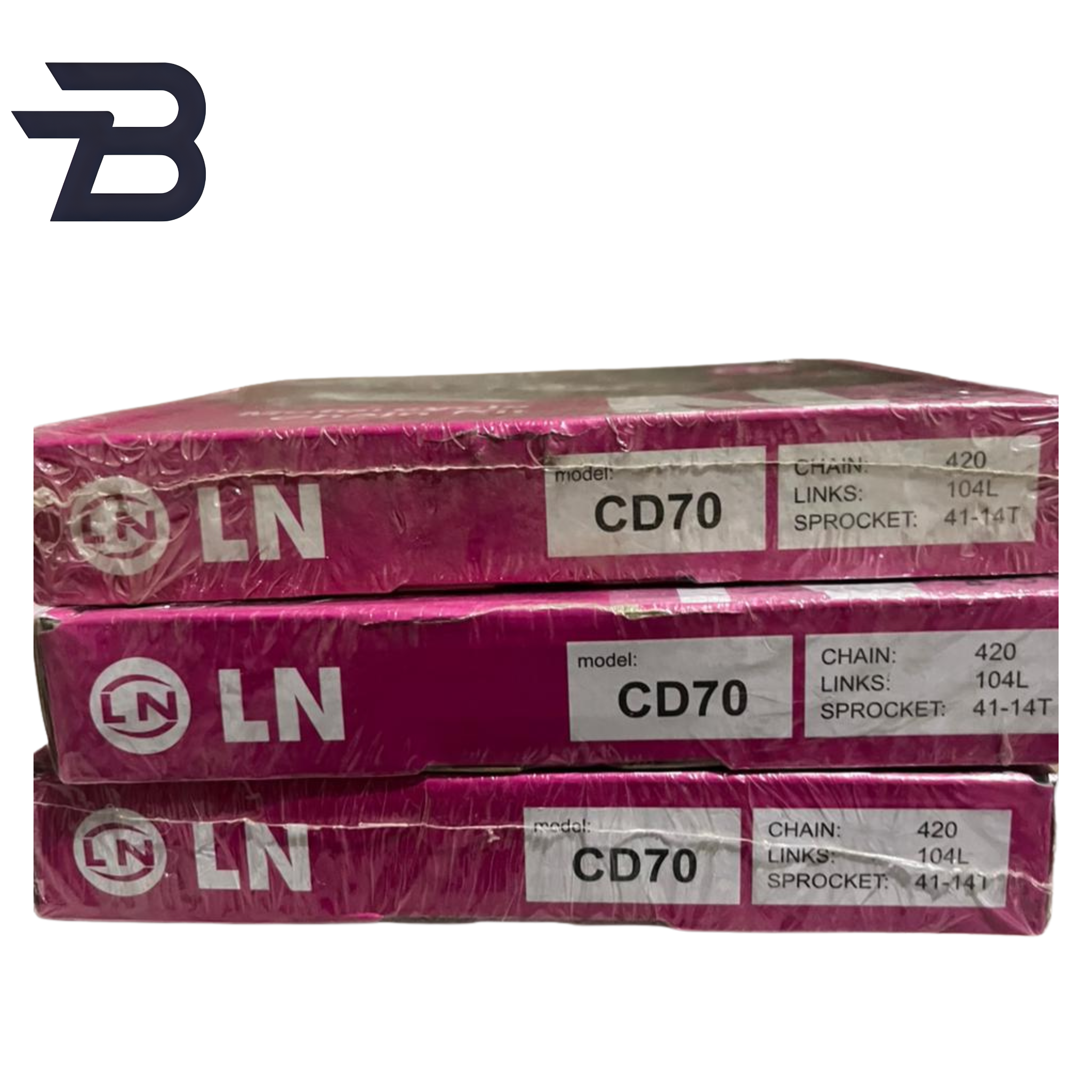 LN Chain Sprocket Kit for Honda CD70 | 420 Chain, 104 Links, 41-14T | High Performance & Durable