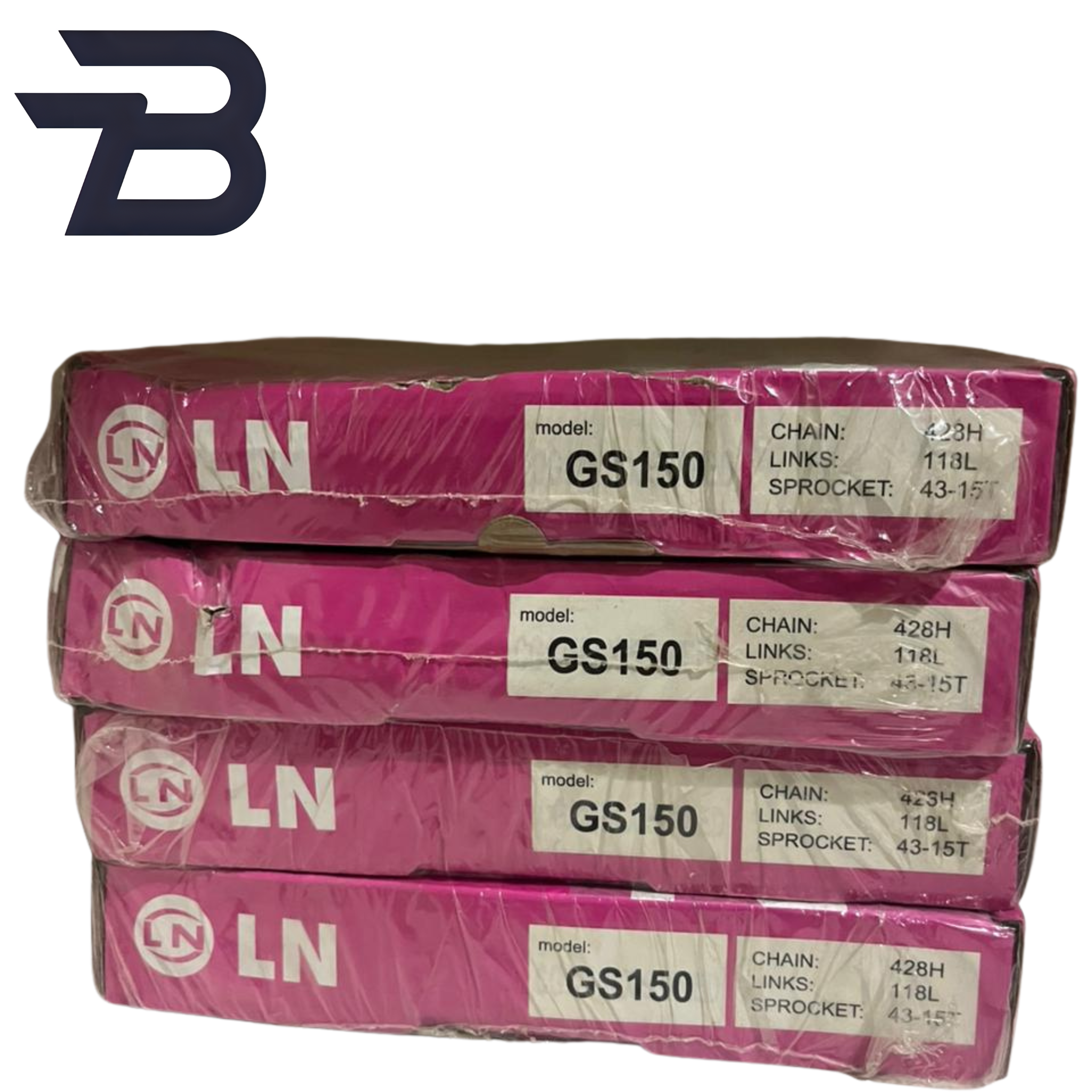 LN Chain Sprocket Kit GS150 – High Performance 428H 118L Set | Durable Motorcycle Drive Kit