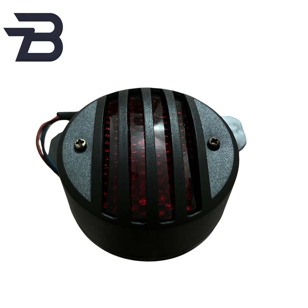Vintage Motorcycle LED Tail Light with Number Plate Holder – Retro Brake & Indicator Lamp